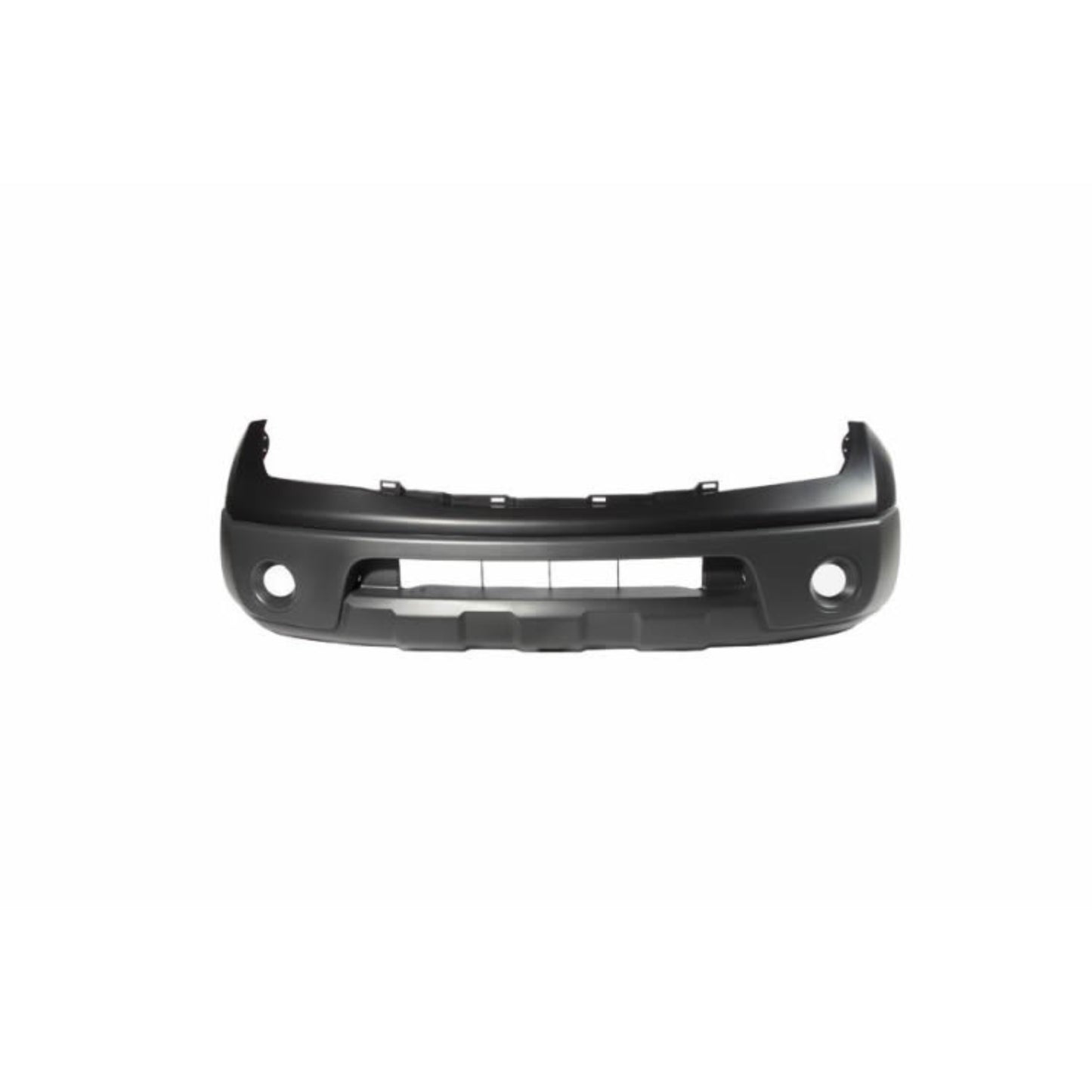 Bumper delantero completo para Nissan Frontier, compatible con modelos del 2005 al 2015. Fabricado en material resistente y de alta durabilidad, ofrece excelente ajuste, soporte firme y apariencia original. Ideal para reemplazar bumpers golpeados, quebrados o desgastados, restaurando la estética y protección frontal de la camioneta.