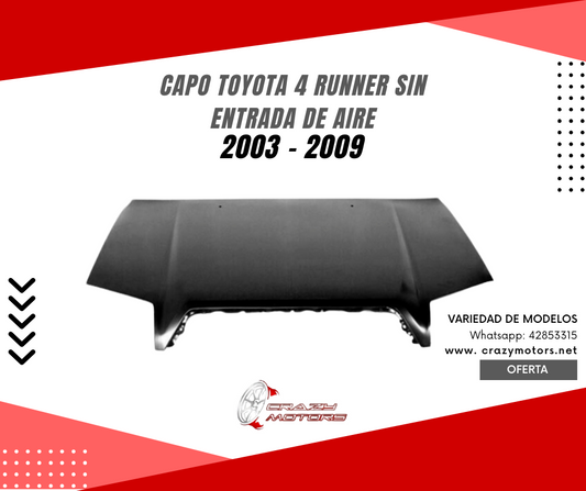 Capo de toyota 4runner Sin entrada de aire